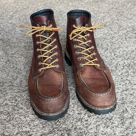 Red Wing Shoes Men's Sz. 10D six inch “roughneck” style Brown Leather Boots - Picture 4 of 8